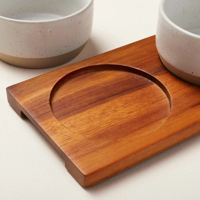 Wood Paddle with 4 Speckled Stoneware Bowls - Hearth & Hand™ with Magnolia Wood Paddle With 4 Speckled Stoneware Bowls - Hearth & Hand™ With Magnolia -Hearth and Hand With Magnolia Store GUEST 00f3ff25 0987 4354 92c6 36d7aa772a7e