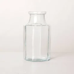 Octagonal Clear Glass Bottle Vase - Hearth & Hand™ With Magnolia -Hearth and Hand With Magnolia Store GUEST 062dfac6 21fe 469b ba13 04b139b463be