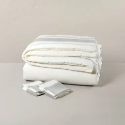 Herringbone Stripe Comforter & Sham Set Sour Cream/Railroad Gray -Hearth and Hand With Magnolia Store GUEST 0abfbab8 f4d9 4e8c b343 db1941c907de
