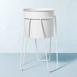 Powder-Coated Metal Planter White - Hearth & Hand™ With Magnolia -Hearth and Hand With Magnolia Store GUEST 0ef79e31 41bb 41a0 9d3a 3df931a7f5d8