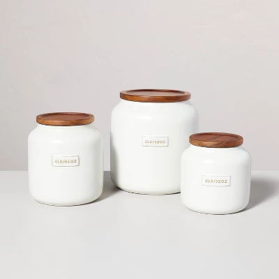 Dry Goods Stoneware Canister with Wood Lid Cream/Brown - Hearth & Hand™ with Magnolia Dry Goods Stoneware Canister With Wood Lid Cream/Brown - Hearth & Hand™ With Magnolia -Hearth and Hand With Magnolia Store GUEST 0f73bb38 e1bb 4274 ab8d dd47e5f044d2