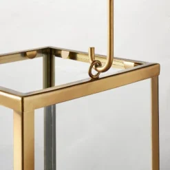 Square Metal & Glass Pillar Candle Lantern - Hearth & Hand™ With Magnolia -Hearth and Hand With Magnolia Store GUEST 24966467 9c7c 4826 9a4c abbcf6598992