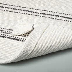 Tonal Stripes Bath Rug Sour Cream/Railroad Gray - Hearth & Hand™ With Magnolia -Hearth and Hand With Magnolia Store GUEST 2f18d171 85d9 4317 8172 0e2d70fef955