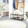 Oval 5' X 7' Border Stripe Braided Area Rug Neutral - Hearth & Hand™ With Magnolia