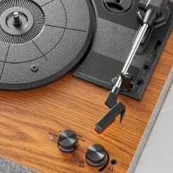 3-Speed Record Player Brown/Gray - Hearth & Hand™ With Magnolia -Hearth and Hand With Magnolia Store GUEST 38f5f3a4 be30 4624 9c9a 3488c5481e06