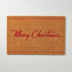 Merry Christmas Coir Doormat Tan/Red - Hearth & Hand™ With Magnolia -Hearth and Hand With Magnolia Store GUEST 3ca3c7c7 9ffa 460b b138 242b7efb3d97