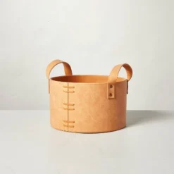 Faux Leather Storage Bin Camel Brown - Hearth & Hand™ With Magnolia -Hearth and Hand With Magnolia Store GUEST 44d96e68 729c 45be 9c1d 095880db7830