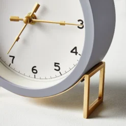 Round Decorative Tabletop Clock - Gray/Brass - Hearth & Hand™ With Magnolia 4 Round Decorative Tabletop Clock - Gray/Brass - Hearth & Hand™ With Magnolia -Hearth and Hand With Magnolia Store GUEST 4ba99be4 ddf9 4ffe bc0a 2bd14c6dcd79