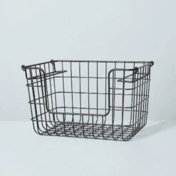 Stacking Wire Storage Basket Matte Black - Hearth & Hand™ With Magnolia -Hearth and Hand With Magnolia Store GUEST 51760ad1 4cd5 42e5 ad63 e77e3d305d6d