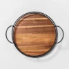 Wooden Lazy Susan With Metal Trim Brown/Black - Hearth & Hand™ With Magnolia 2 Wooden Lazy Susan With Metal Trim Brown/Black - Hearth & Hand™ With Magnolia -Hearth and Hand With Magnolia Store GUEST 530407be a33f 4095 b1a0 66e007531253