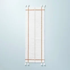 Bold Cross Stripes Tassel Rug Cream/Tan - Hearth & Hand™ With Magnolia -Hearth and Hand With Magnolia Store GUEST 5339bf5a f9a7 455d 8155 624fc7ab37a7