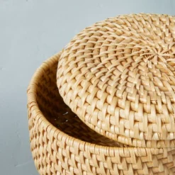 Woven Basket With Lid Natural - Hearth & Hand™ With Magnolia -Hearth and Hand With Magnolia Store GUEST 5771aee5 3de9 4b2d 8eea 1b818536233b