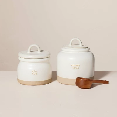 12oz Stoneware Crock Coffee Canister with Scoop Cream/Clay - Hearth & Hand™ with Magnolia 12oz Stoneware Crock Coffee Canister With Scoop Cream/Clay - Hearth & Hand™ With Magnolia -Hearth and Hand With Magnolia Store GUEST 65b7994c a1eb 4670 b20b ff3df4965168