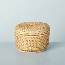 Woven Basket With Lid Natural - Hearth & Hand™ With Magnolia -Hearth and Hand With Magnolia Store GUEST 66a4f642 06e1 4c92 934e 2dcb97d900b7