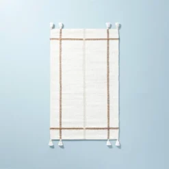 Bold Cross Stripes Tassel Rug Cream/Tan - Hearth & Hand™ With Magnolia -Hearth and Hand With Magnolia Store GUEST 6cc8f106 81f2 4c56 a259 7849943cb5a5