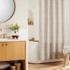 Stitched Grid Lines Woven Shower Curtain Light Brown/Cream - Hearth & Hand™ With Magnolia -Hearth and Hand With Magnolia Store GUEST 7353122c 3586 456c b9df 4030f2addf2b