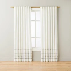 Engineered Hem Stripes Curtain Panel Cream/Gray - Hearth & Hand™ With Magnolia -Hearth and Hand With Magnolia Store GUEST 743f48fe 2c11 440f a426 eae94b06c663