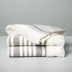 Multistripe Bath Towels Cream/Gray - Hearth & Hand™ With Magnolia -Hearth and Hand With Magnolia Store GUEST 78ade48d d25d 4e09 b83f 227a74722f75