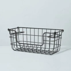 Stacking Wire Storage Basket Matte Black - Hearth & Hand™ With Magnolia -Hearth and Hand With Magnolia Store GUEST 7f465f04 db4c 47cf 9411 7c8a601ab948