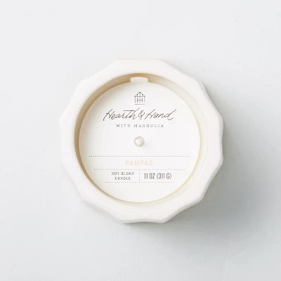 Wide Fluted Speckled Ceramic Pampas Jar Candle Tonal Cream 11oz - Hearth & Hand™ with Magnolia Wide Fluted Speckled Ceramic Pampas Jar Candle Tonal Cream 11oz - Hearth & Hand™ With Magnolia -Hearth and Hand With Magnolia Store GUEST 842d3f0e 8128 40a3 a3e5 7e424892a23c