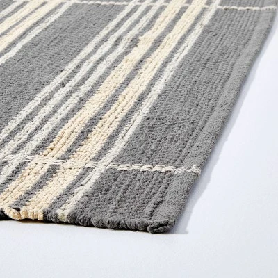 Wool Blend Variegated Stripe Area Rug Dark Gray - Hearth & Hand™ with Magnolia Wool Blend Variegated Stripe Area Rug Dark Gray - Hearth & Hand™ With Magnolia -Hearth and Hand With Magnolia Store GUEST 865044c9 7083 49b3 a061 40a21c9ad148