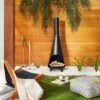 Wood Burning Outdoor Metal Fire Pit Chimenea Black - Hearth & Hand™ With Magnolia -Hearth and Hand With Magnolia Store GUEST 889681dc 4ca2 4766 9df7 8e310935d64d