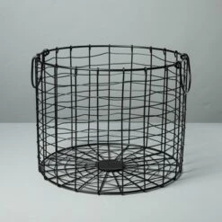 Round Wire Storage Basket With Handles Black - Hearth & Hand™ With Magnolia -Hearth and Hand With Magnolia Store GUEST 89271918 20ca 45a0 9c44 39bb0a31b0f0