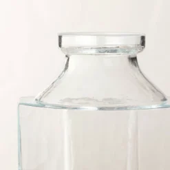 Octagonal Clear Glass Bottle Vase - Hearth & Hand™ With Magnolia -Hearth and Hand With Magnolia Store GUEST 99423c65 7cc3 45d1 a0be 06e5f32a1a79