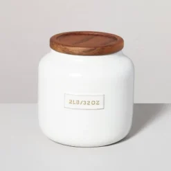 Dry Goods Stoneware Canister With Wood Lid Cream/Brown - Hearth & Hand™ With Magnolia 5 Dry Goods Stoneware Canister With Wood Lid Cream/Brown - Hearth & Hand™ With Magnolia -Hearth and Hand With Magnolia Store GUEST 9a628954 fe13 4a85 8006 a0d2b4f27491