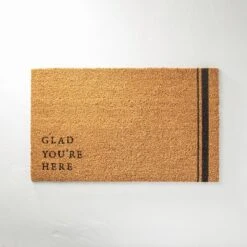 Glad You're Here Coir Doormat Tan/Black - Hearth & Hand™ With Magnolia -Hearth and Hand With Magnolia Store GUEST 9d97dd76 0e01 4045 8d97 41d7d05c60bb