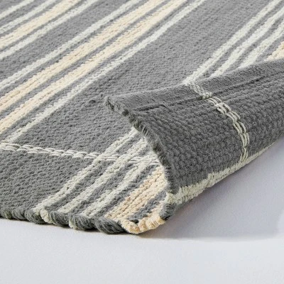 Wool Blend Variegated Stripe Area Rug Dark Gray - Hearth & Hand™ with Magnolia Wool Blend Variegated Stripe Area Rug Dark Gray - Hearth & Hand™ With Magnolia -Hearth and Hand With Magnolia Store GUEST 9dd02d18 6d5e 42bb a6fd 2ce15248043f
