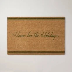 Home For The Holidays Coir Christmas Doormat Tan/Evergreen - Hearth & Hand™ With Magnolia -Hearth and Hand With Magnolia Store GUEST 9e509adc f297 45c1 9bfc 1446110a5518