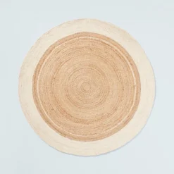 Bordered Color Block Braided Jute Area Rug Cream/Natural - Hearth & Hand™ With Magnolia -Hearth and Hand With Magnolia Store GUEST a0c10415 4f9c 4b5a b871 4df723b8b079