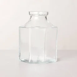 Octagonal Clear Glass Bottle Vase - Hearth & Hand™ With Magnolia -Hearth and Hand With Magnolia Store GUEST b77fda3b 4964 41c9 b258 a7f93f4b99c9