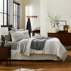 Textured Grid Lines Dobby Throw Blanket - Hearth & Hand⢠With Magnolia