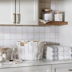 Wire & Fabric Laundry Hamper Sour Cream - Hearth & Hand™ With Magnolia -Hearth and Hand With Magnolia Store GUEST bd1a9ff9 9efb 4e55 9efa 921125c2aa2d 1