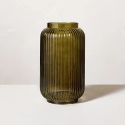 Ribbed Glass Jug Vase Dark Green - Hearth & Hand™ With Magnolia -Hearth and Hand With Magnolia Store GUEST bddfea06 0cdf 4e99 9686 d59b3e8abd18
