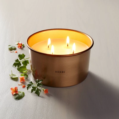 Lidded Metal Herbs 4-Wick Jar Candle Brass Finish 20oz - Hearth & Hand™ with Magnolia Lidded Metal Herbs 4-Wick Jar Candle Brass Finish 20oz - Hearth & Hand™ With Magnolia -Hearth and Hand With Magnolia Store GUEST bde460d9 a37c 44ae a557 57e0abadfc3c