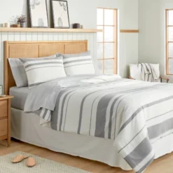 Herringbone Stripe Comforter & Sham Set Sour Cream/Railroad Gray -Hearth and Hand With Magnolia Store GUEST c1de9510 0cb1 4d6a 8f79 c0da648367c9
