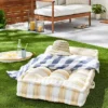 Bold Stripe Indoor/Outdoor French Floor Cushion Gold/Cream - Hearth & Hand™ With Magnolia -Hearth and Hand With Magnolia Store GUEST c3362cf9 ed6a 4866 a741 36c34f07b859