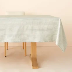 Textured Stripe Rectangular Woven Tablecloth Sage Green - Hearth & Hand™ With Magnolia -Hearth and Hand With Magnolia Store GUEST c3a01842 e96b 47be ad99 0a36d4393dc6