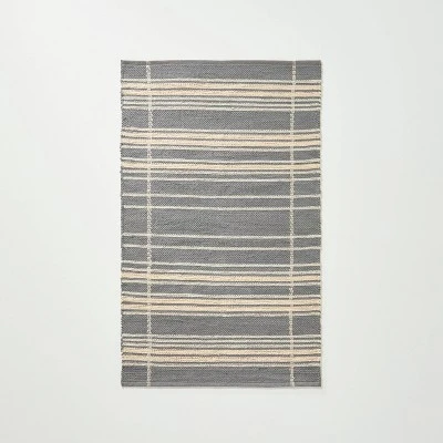 Wool Blend Variegated Stripe Area Rug Dark Gray - Hearth & Hand™ with Magnolia Wool Blend Variegated Stripe Area Rug Dark Gray - Hearth & Hand™ With Magnolia -Hearth and Hand With Magnolia Store GUEST c629a83d a738 4bab bd2a 06965392a6e8