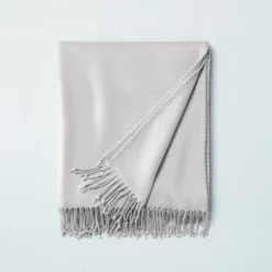 Solid Hemstitch With Fringe Throw Blanket - Hearth & Hand™ With Magnolia -Hearth and Hand With Magnolia Store GUEST c7974385 e083 4476 bd38 ee9808ba2f04