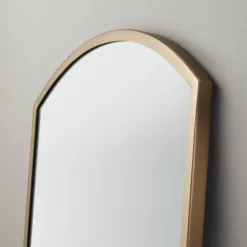 Arched 19"x64" Rectangular Metal Leaning Floor Mirror Brass - Hearth & Hand™ With Magnolia -Hearth and Hand With Magnolia Store GUEST cc44530e 7d4a 4689 acd9 dbb021d32f27