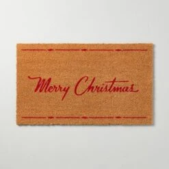 Merry Christmas Coir Doormat Tan/Red - Hearth & Hand™ With Magnolia -Hearth and Hand With Magnolia Store GUEST cff9aae3 34b2 4a2b 937a 28c875ecea82