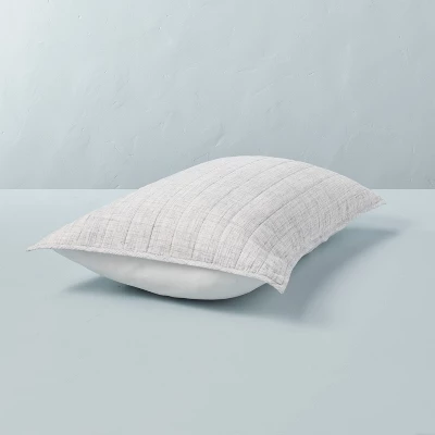 Channel Stitch Heathered Pillow Sham - Hearth & Hand™ with Magnolia Channel Stitch Heathered Pillow Sham - Hearth & Hand™ With Magnolia -Hearth and Hand With Magnolia Store GUEST da80ecdb e440 4f76 a5b6 243d899f0c7d