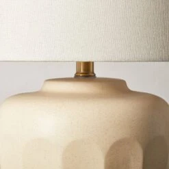 Faceted Ceramic Table Lamp Taupe/Cream (Includes LED Light Bulb) - Hearth & Hand™ With Magnolia -Hearth and Hand With Magnolia Store GUEST da8e631d bb1b 4505 abbc ceff25417c31