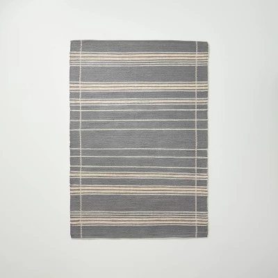 Wool Blend Variegated Stripe Area Rug Dark Gray - Hearth & Hand™ with Magnolia Wool Blend Variegated Stripe Area Rug Dark Gray - Hearth & Hand™ With Magnolia -Hearth and Hand With Magnolia Store GUEST dfeaf7b3 fe91 42d0 a761 a75fb13a64e0