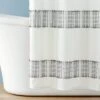 Clipped Jacquard Stripe Shower Curtain Sour Cream/Railroad Gray - Hearth & Hand™ With Magnolia -Hearth and Hand With Magnolia Store GUEST e3052c43 cb39 4b76 a3f6 be61deb1d65f