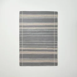Wool Blend Variegated Stripe Area Rug Dark Gray - Hearth & Hand™ With Magnolia 8 Wool Blend Variegated Stripe Area Rug Dark Gray - Hearth & Hand™ With Magnolia -Hearth and Hand With Magnolia Store GUEST ed90b234 077e 454c 8d98 a788492a1a64